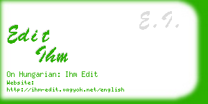 edit ihm business card